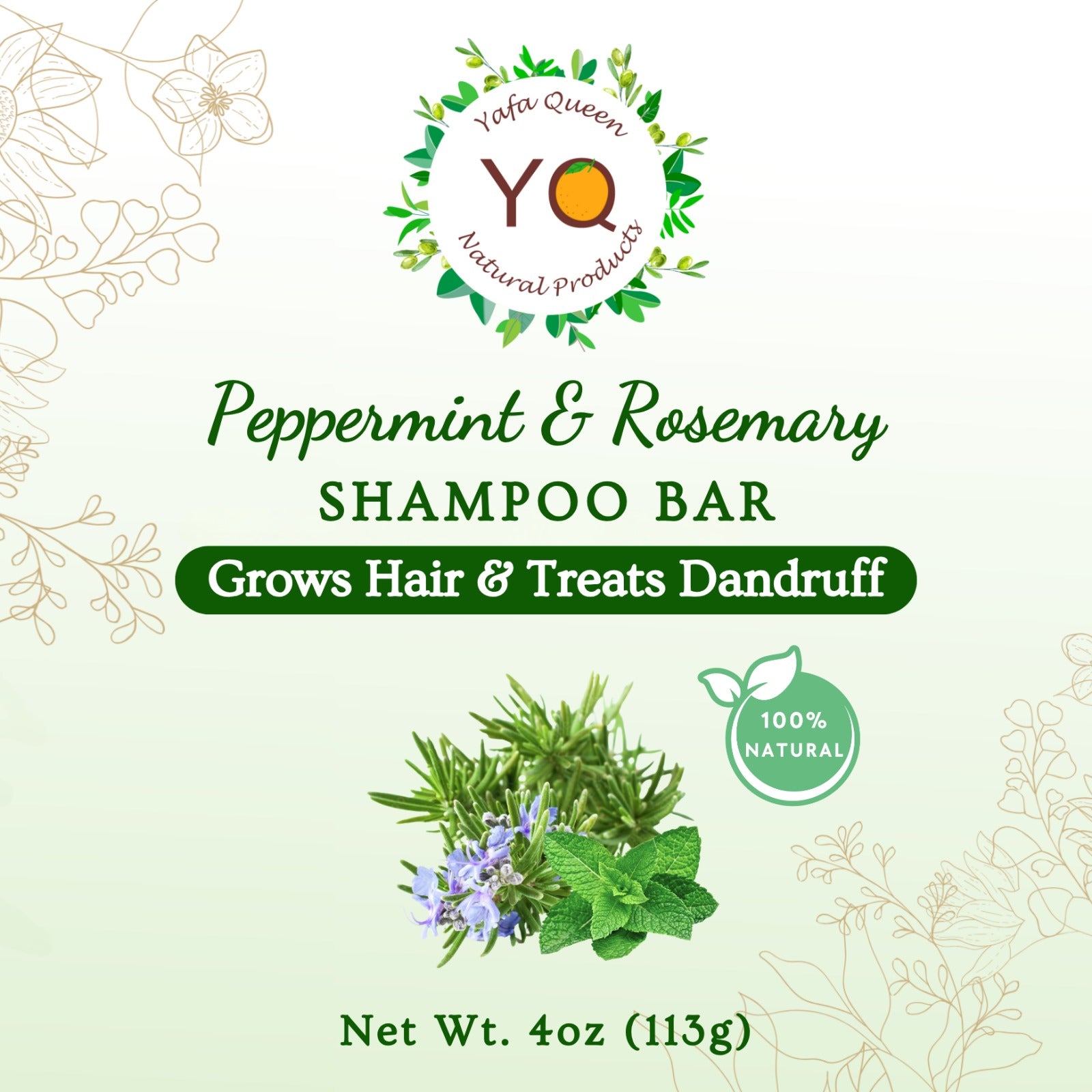 Peppermint & Rosemary Shampoo Bar