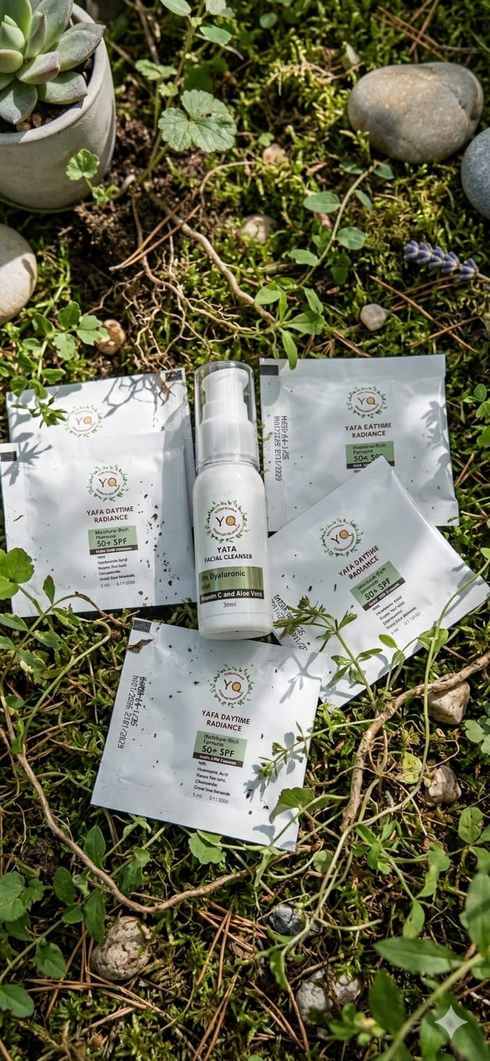 Yafa facial cleanser &amp; Yafa daytime Radiance Sachets