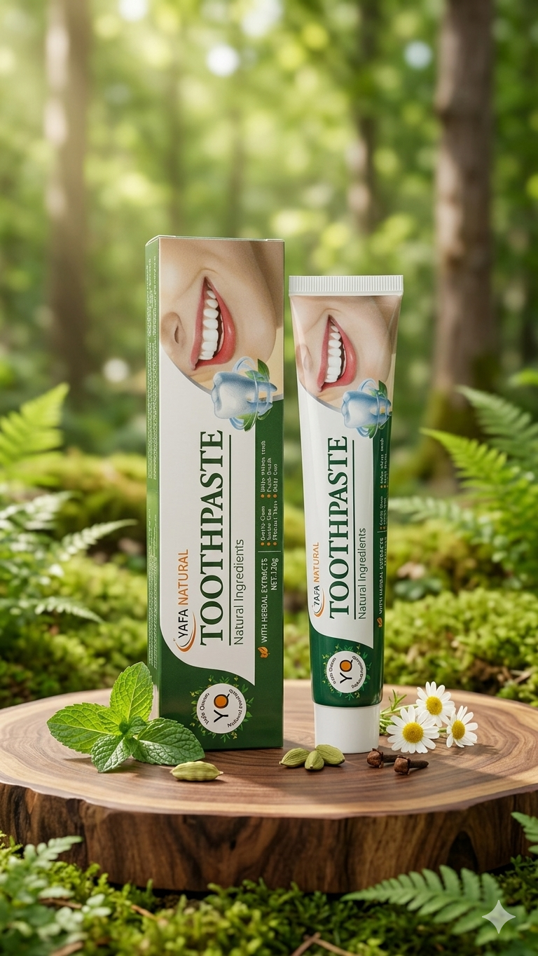 Yafa Natural Fresh Mint Herbal Toothpaste – Fluoride-Free
