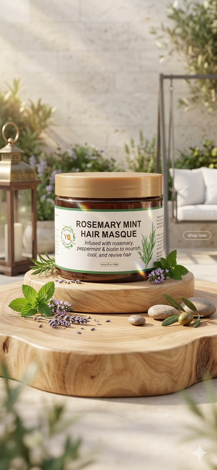 Peppermint and Rosemary Creamy Shea Hair Mask