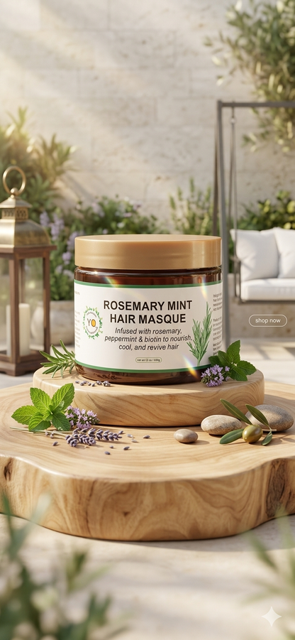 Peppermint and Rosemary Creamy Shea Hair Mask