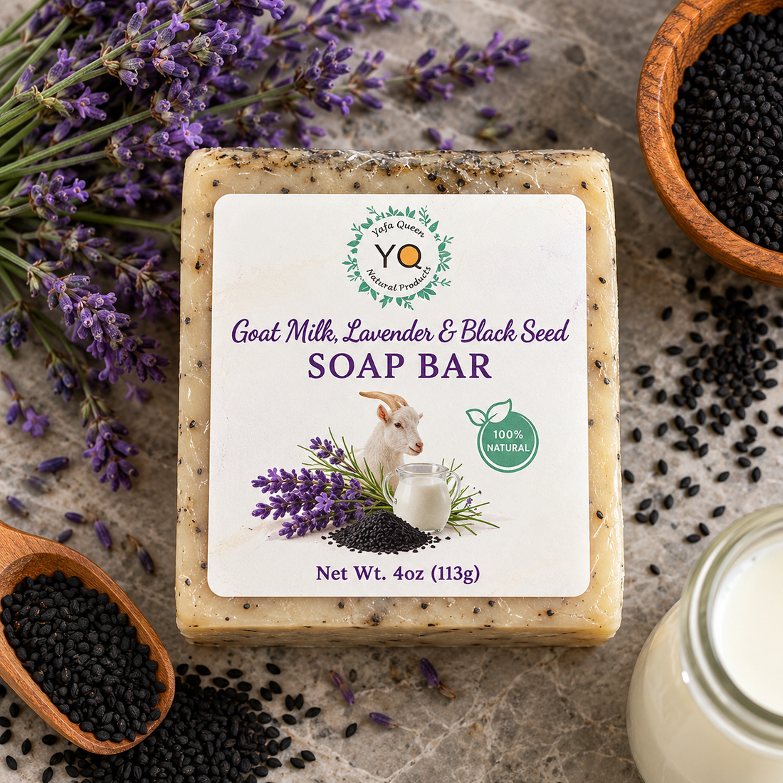 Lavender, Black Seed &amp; Goat Milk Soap